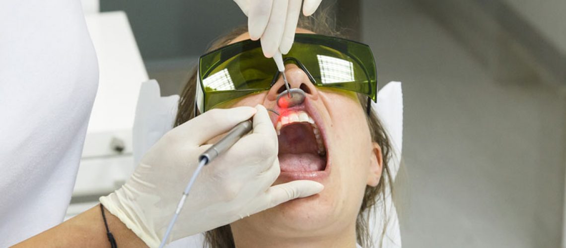 Dental Patient Undergoing Laser Treatment
